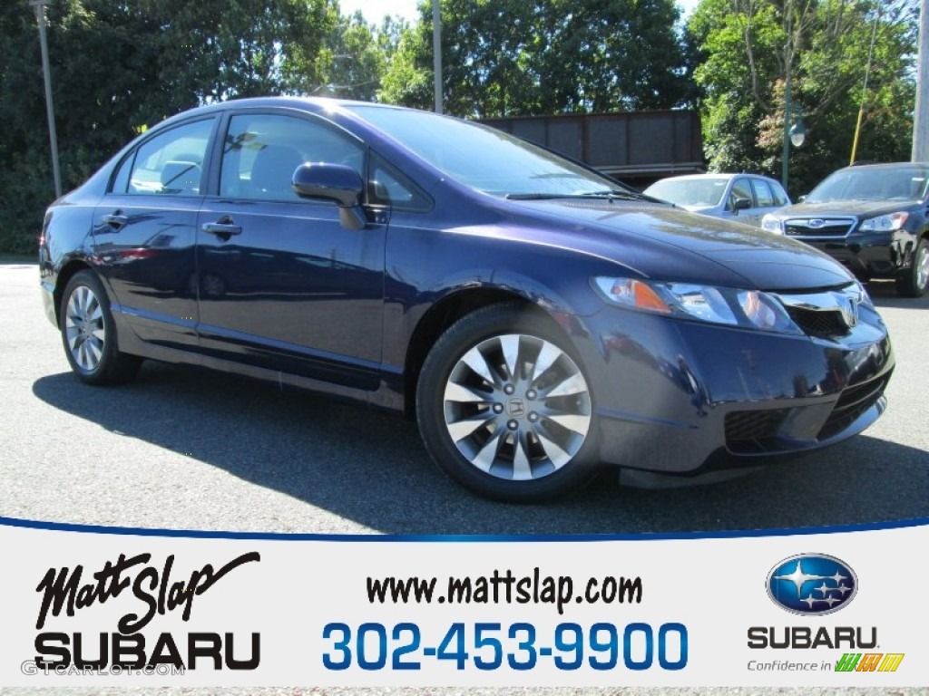 2010 Civic EX Sedan - Royal Blue Pearl / Gray photo #1