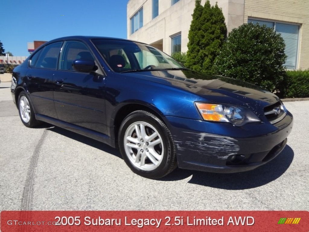 2005 Legacy 2.5i Limited Sedan - Regal Blue Pearl / Charcoal Black photo #1