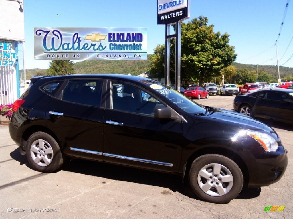 2011 Rogue S AWD - Wicked Black / Black photo #1
