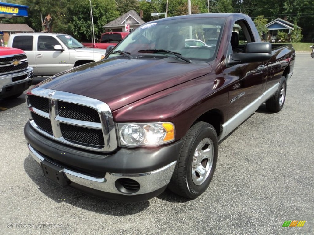 2004 Ram 1500 ST Regular Cab - Deep Molten Red Pearl / Dark Slate Gray photo #2