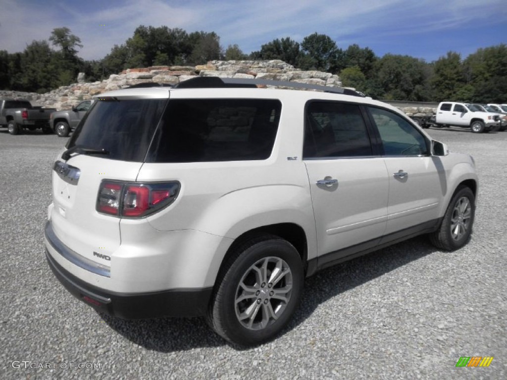 White Diamond Tricoat 2014 GMC Acadia SLT AWD Exterior Photo #85823737