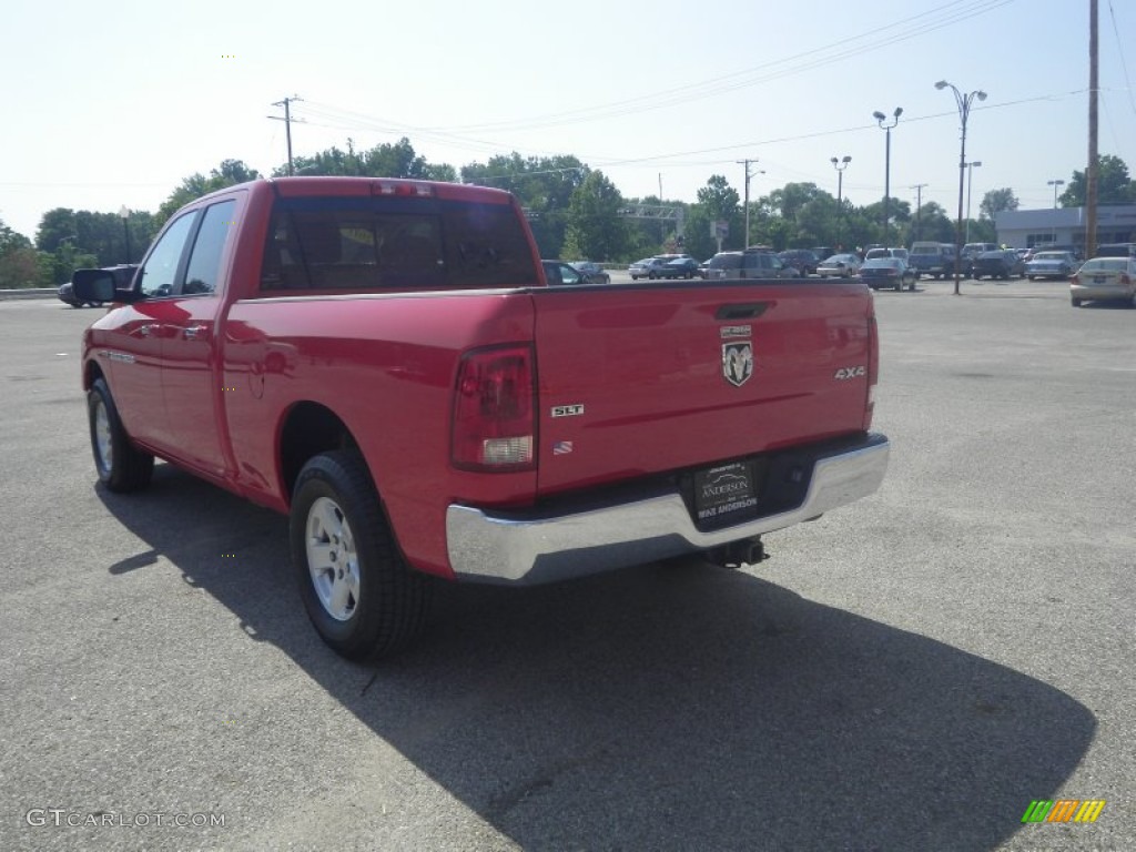 2011 Ram 1500 SLT Quad Cab 4x4 - Flame Red / Dark Slate Gray/Medium Graystone photo #3