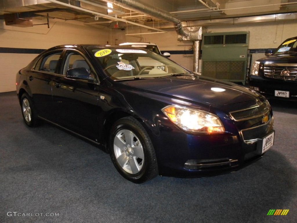 2008 Malibu Hybrid Sedan - Imperial Blue Metallic / Titanium Gray photo #3