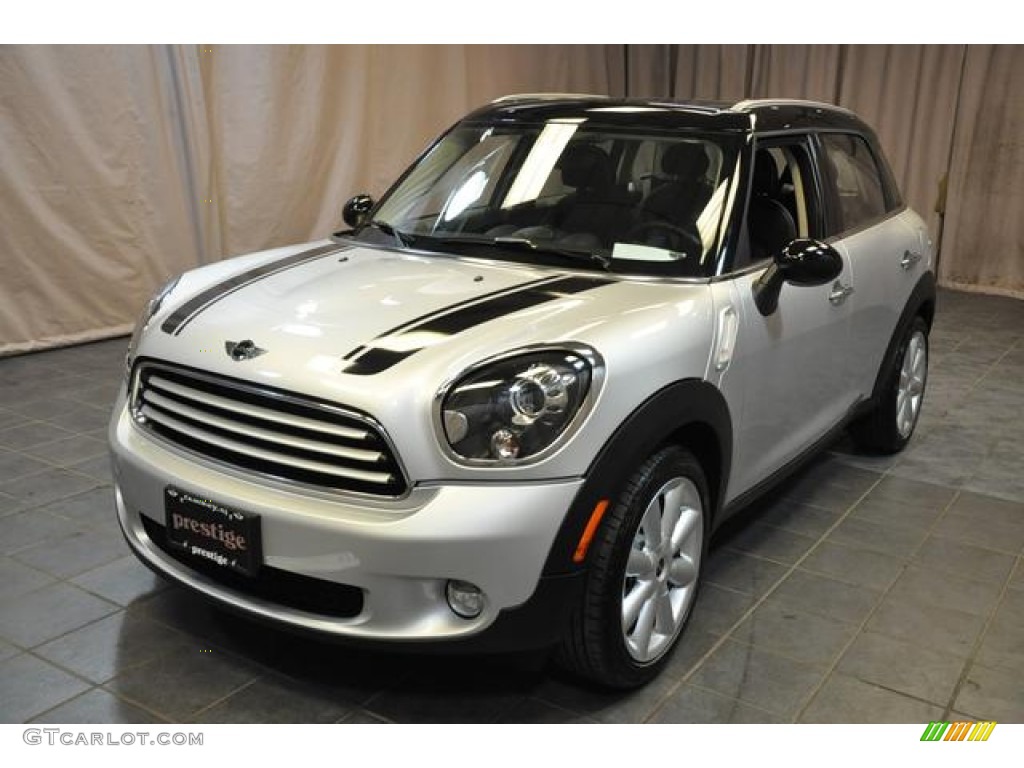 2013 Cooper Countryman - Crystal Silver Metallic / Carbon Black Lounge Leather photo #1