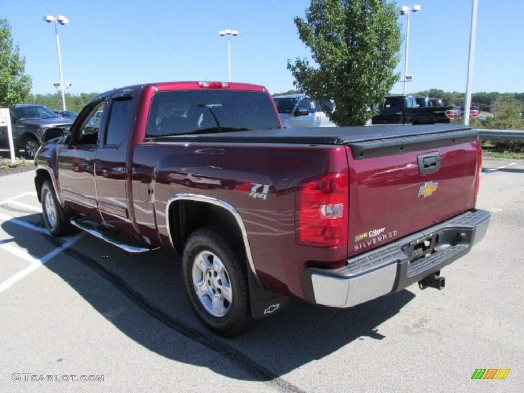 2009 Silverado 1500 LT Extended Cab 4x4 - Dark Cherry Red Metallic / Ebony photo #7