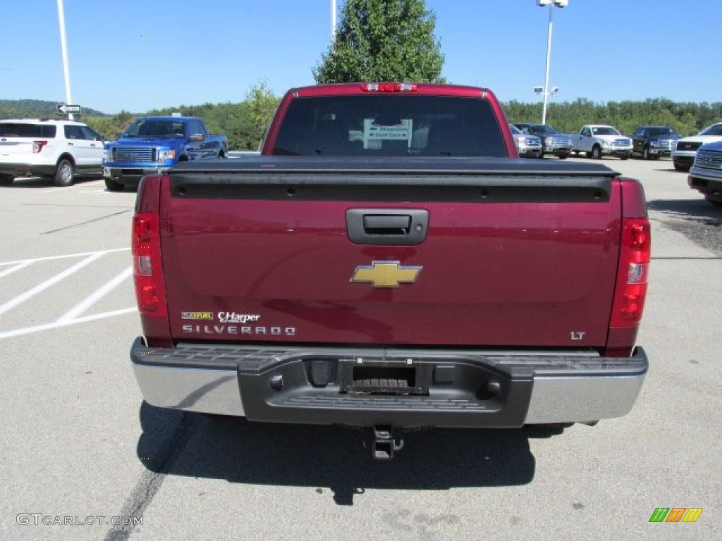 2009 Silverado 1500 LT Extended Cab 4x4 - Dark Cherry Red Metallic / Ebony photo #9