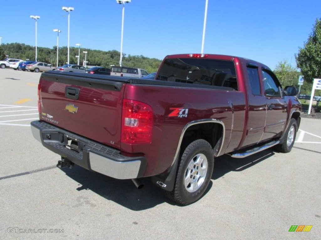 2009 Silverado 1500 LT Extended Cab 4x4 - Dark Cherry Red Metallic / Ebony photo #10
