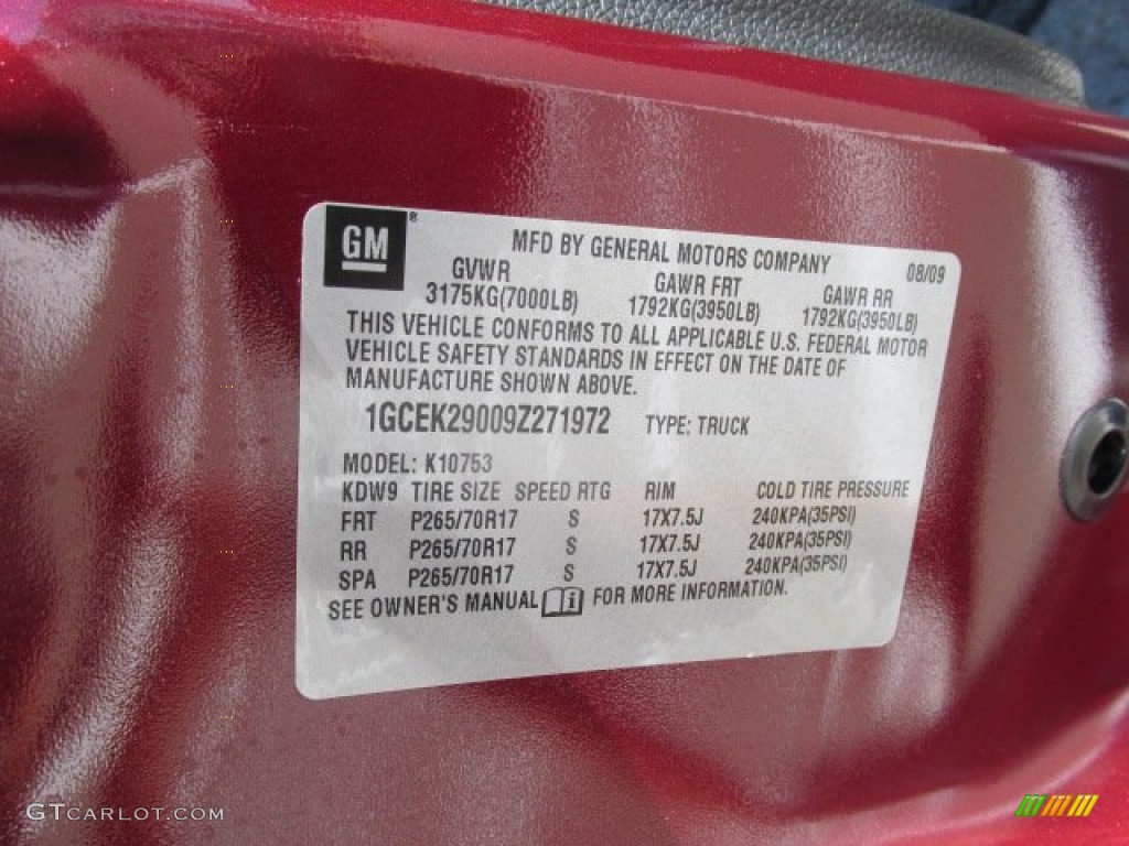 2009 Silverado 1500 LT Extended Cab 4x4 - Dark Cherry Red Metallic / Ebony photo #14