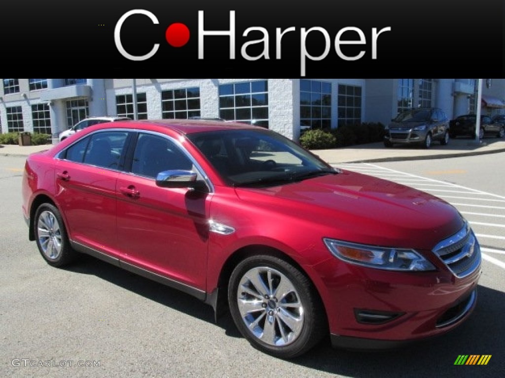 2010 Taurus Limited - Red Candy Metallic / Charcoal Black photo #1