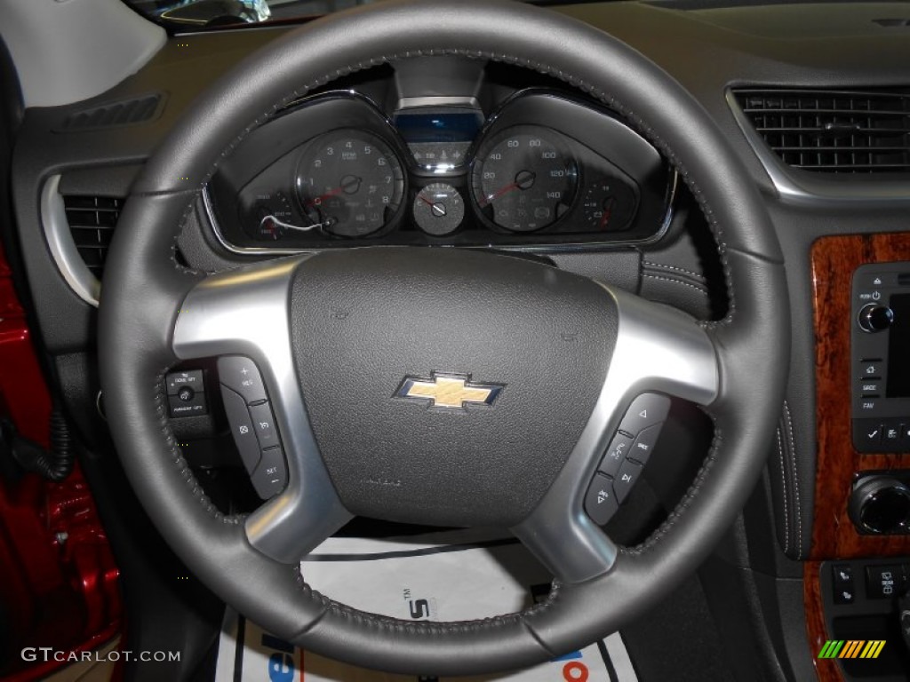 2014 Chevrolet Traverse LT Ebony Steering Wheel Photo #85832116