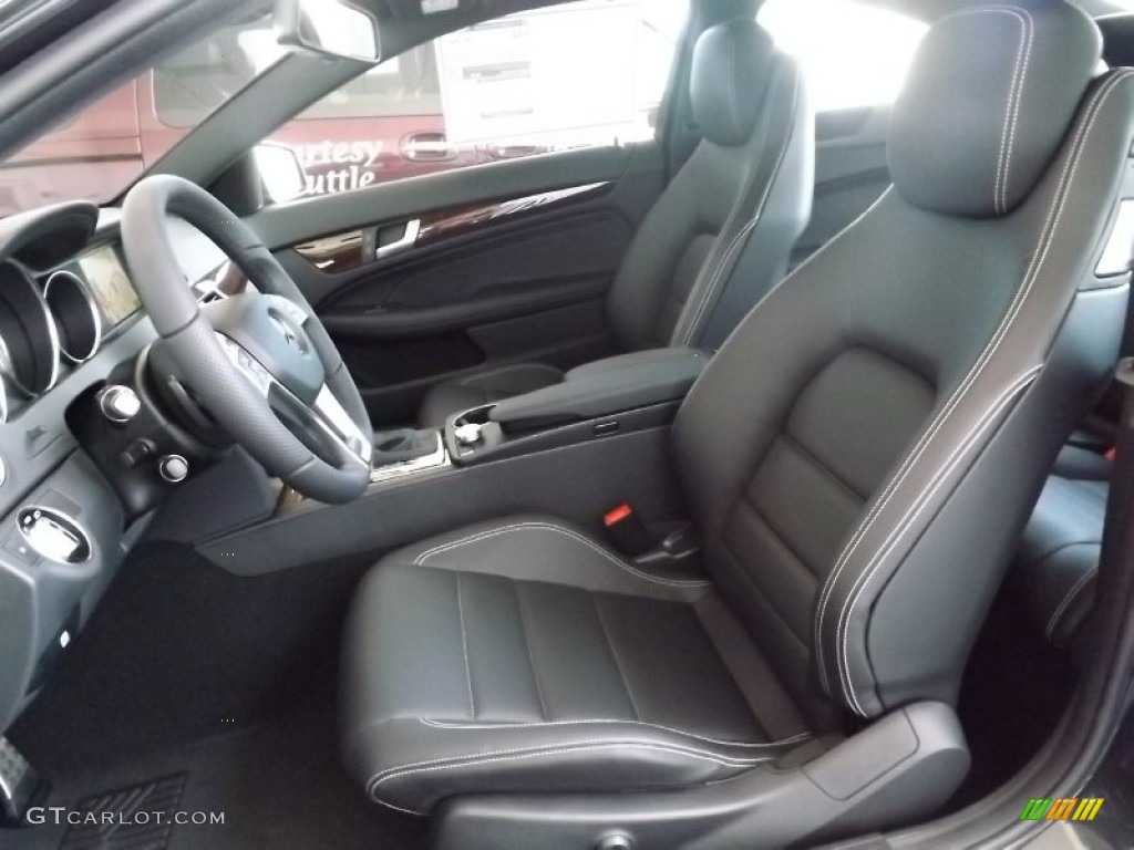 Black Interior 2014 Mercedes-Benz C 350 4Matic Coupe Photo #85832635