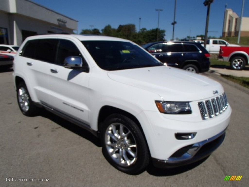 2014 Grand Cherokee Summit 4x4 - Bright White / Summit Morocco Black Natura Leather photo #4