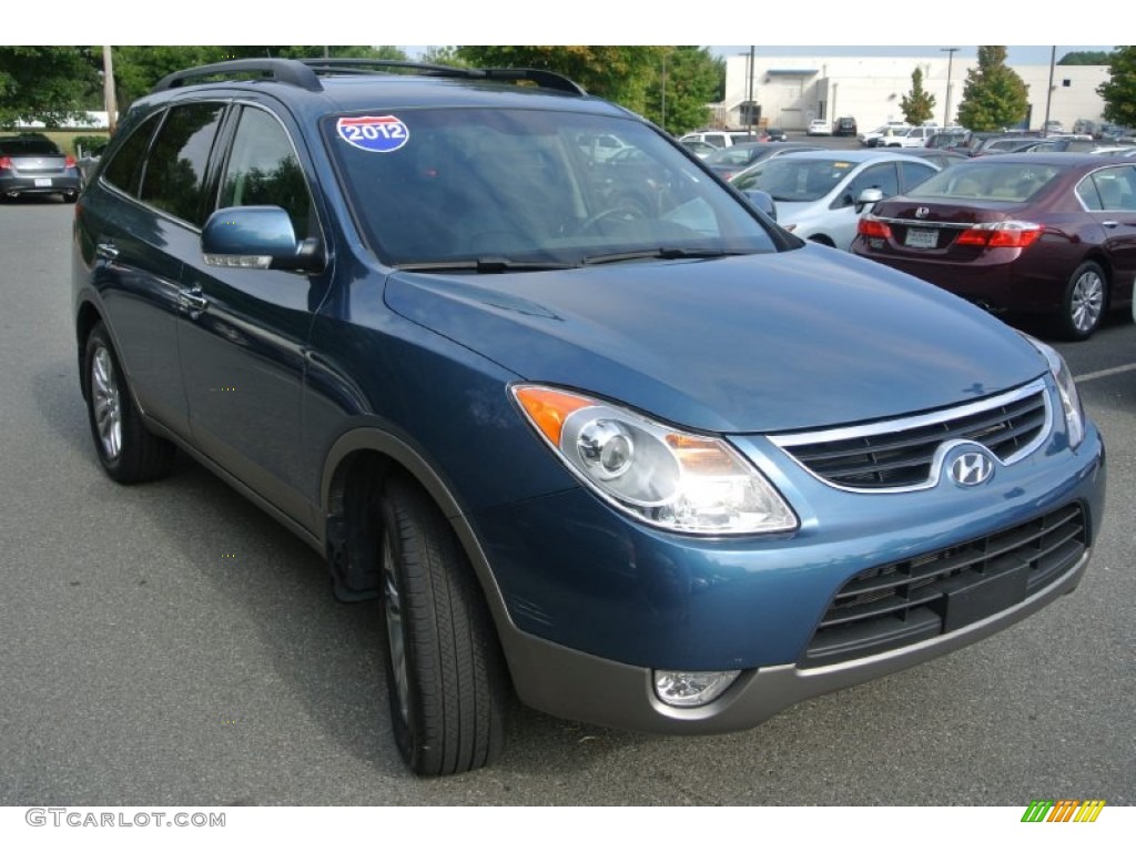2012 Veracruz Limited AWD - Marine Blue / Black photo #2