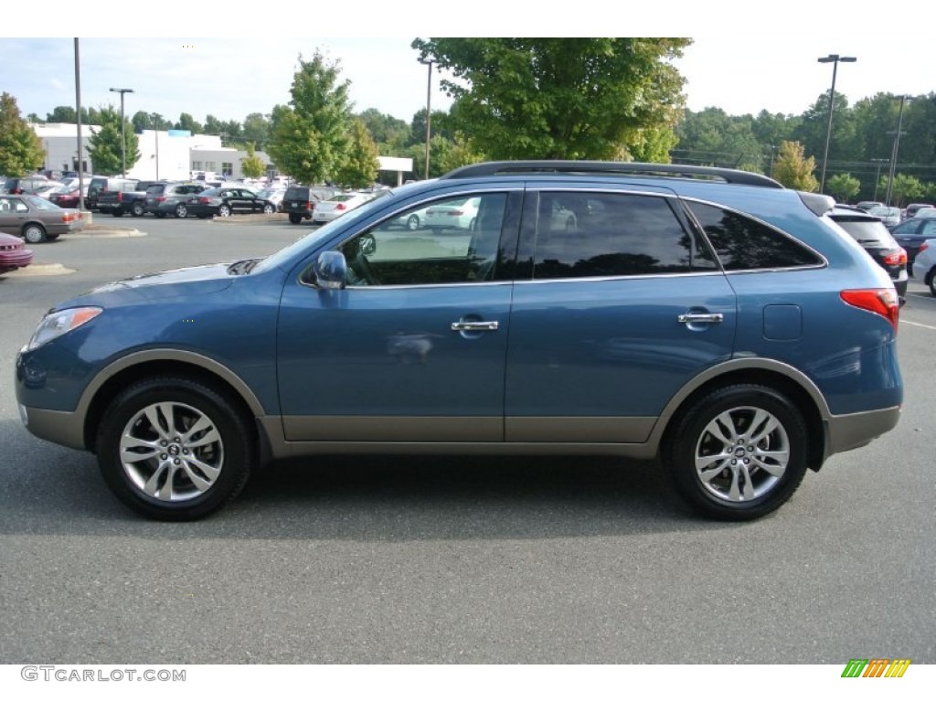 2012 Veracruz Limited AWD - Marine Blue / Black photo #3