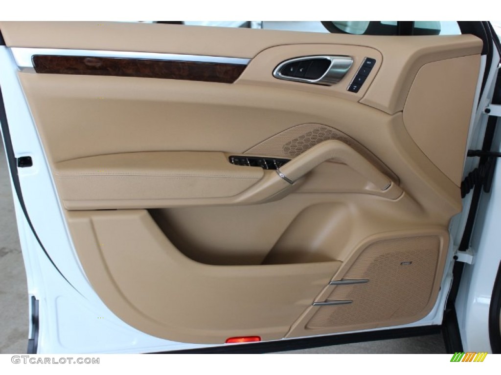 2013 Porsche Cayenne S Luxor Beige Door Panel Photo #85836574