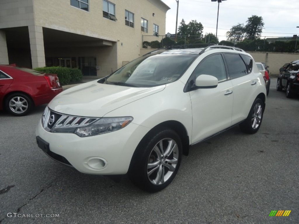 2009 Murano LE AWD - Glacier Pearl / Beige photo #2