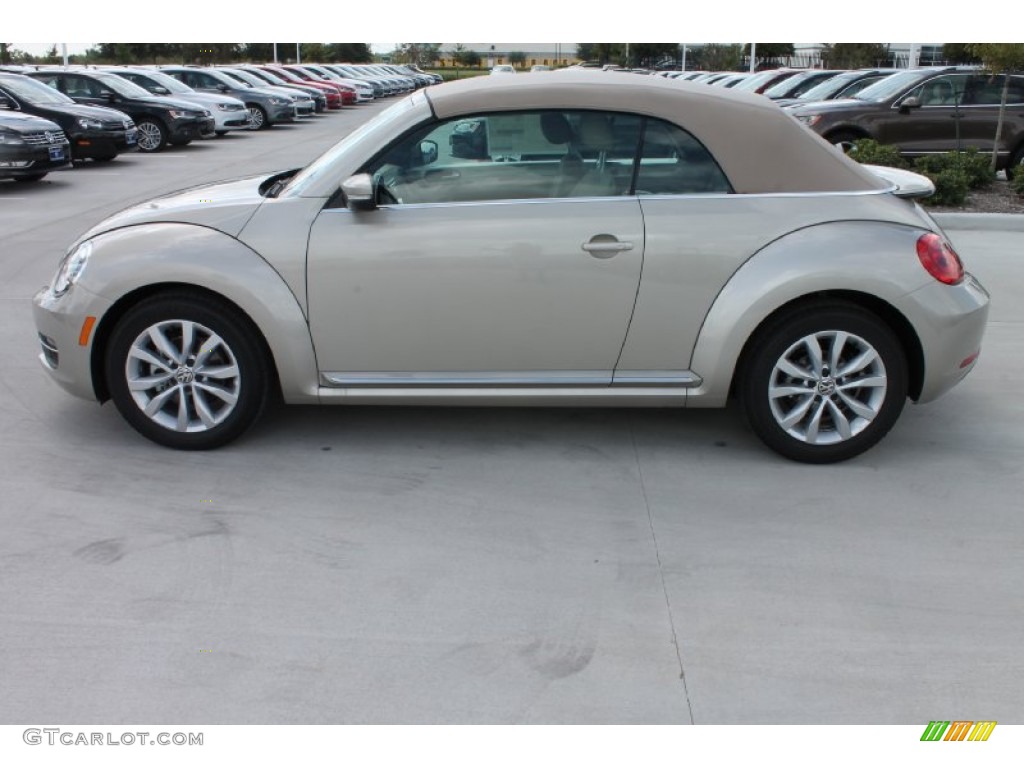 2014 Beetle TDI Convertible - Moonrock Silver Metallic / Beige photo #12