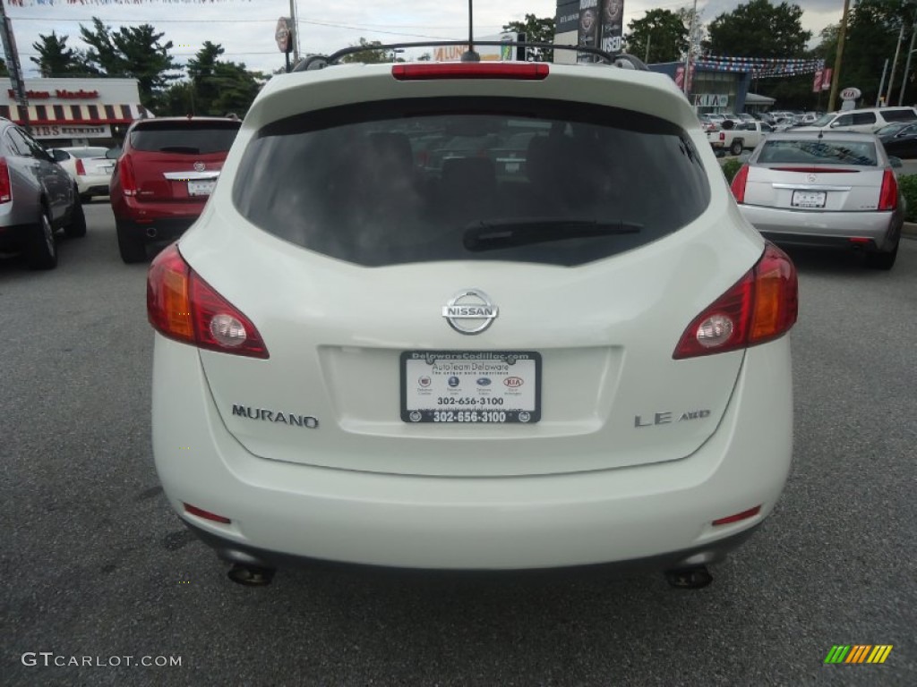 2009 Murano LE AWD - Glacier Pearl / Beige photo #7