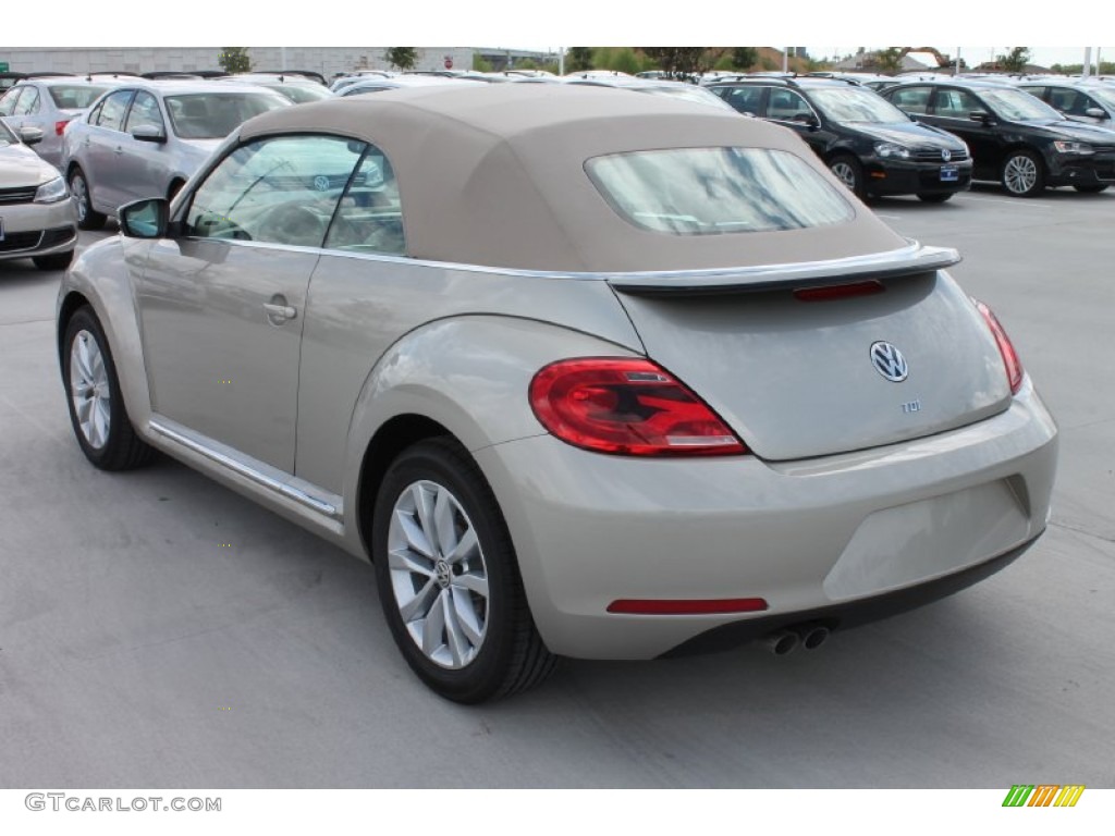 2014 Beetle TDI Convertible - Moonrock Silver Metallic / Beige photo #13