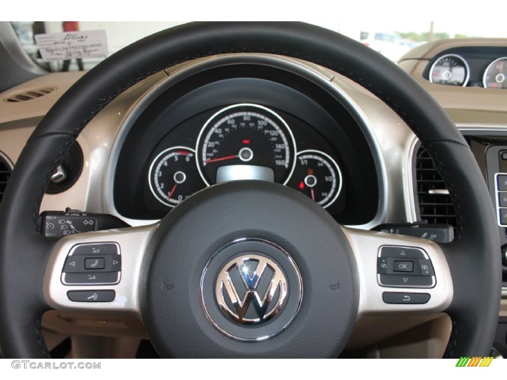 2014 Beetle TDI Convertible - Moonrock Silver Metallic / Beige photo #24