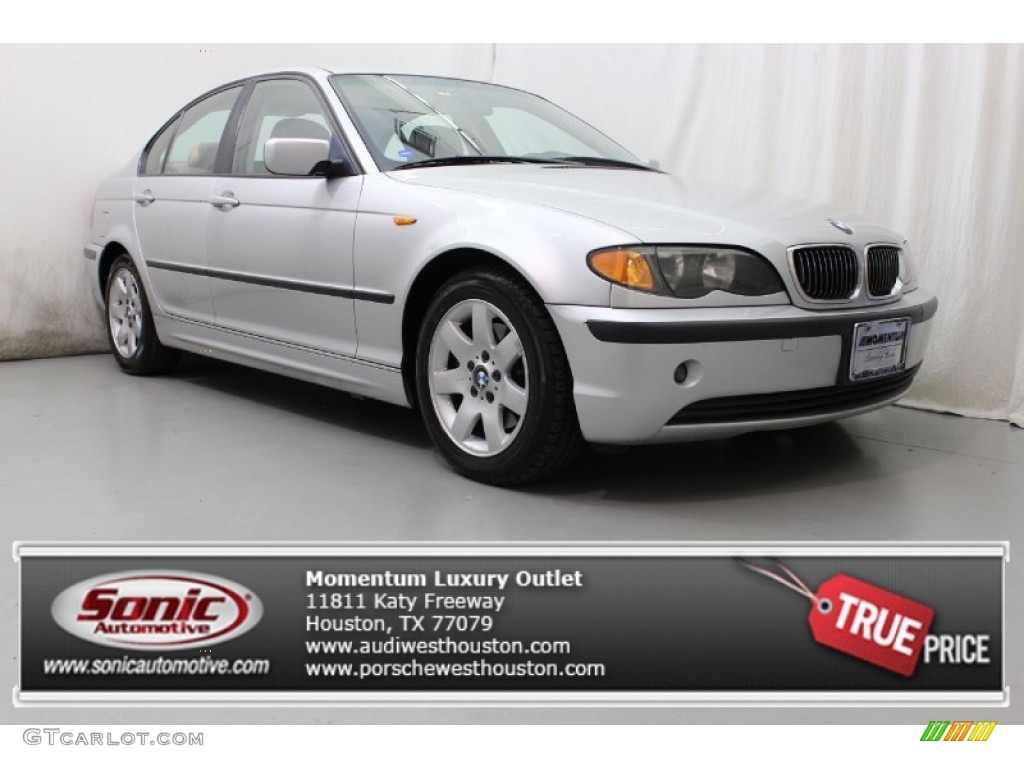 2002 3 Series 325i Sedan - Titanium Silver Metallic / Grey photo #1