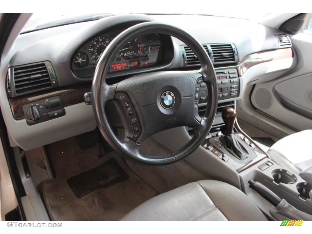 Grey Interior 2002 BMW 3 Series 325i Sedan Photo #85838761