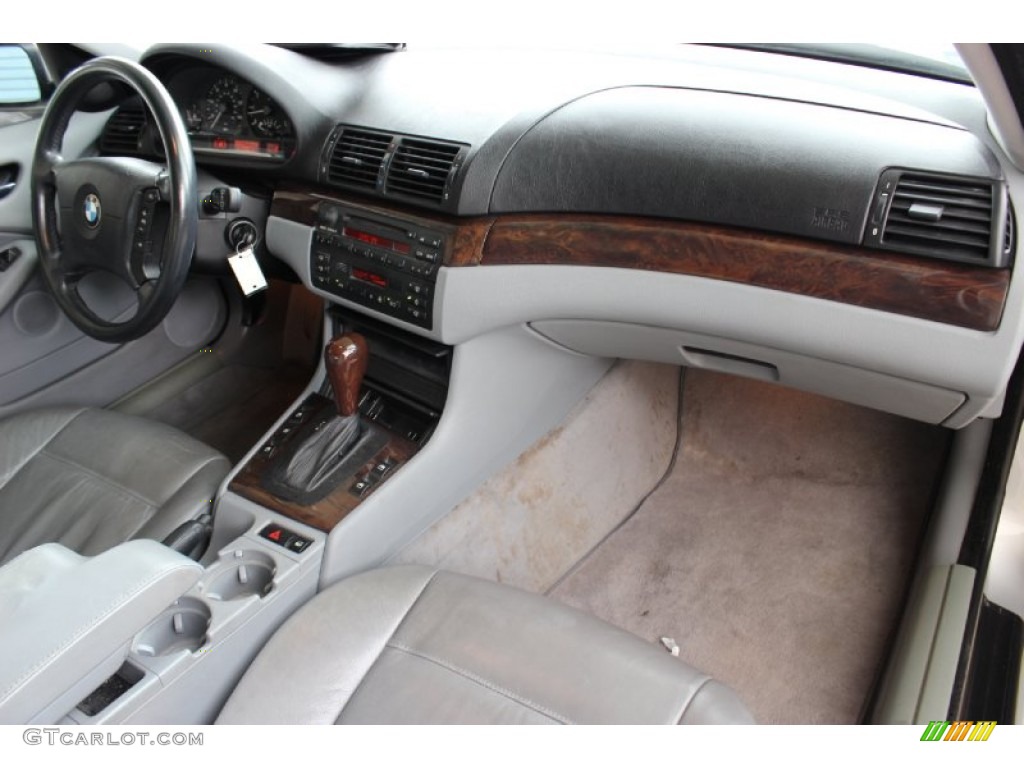 2002 BMW 3 Series 325i Sedan Grey Dashboard Photo #85839139