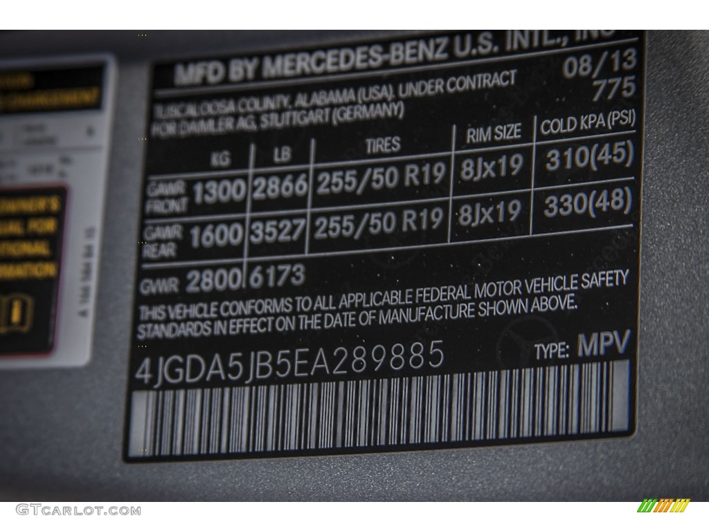 2014 ML Color Code 775 for Iridium Silver Metallic Photo #85839376