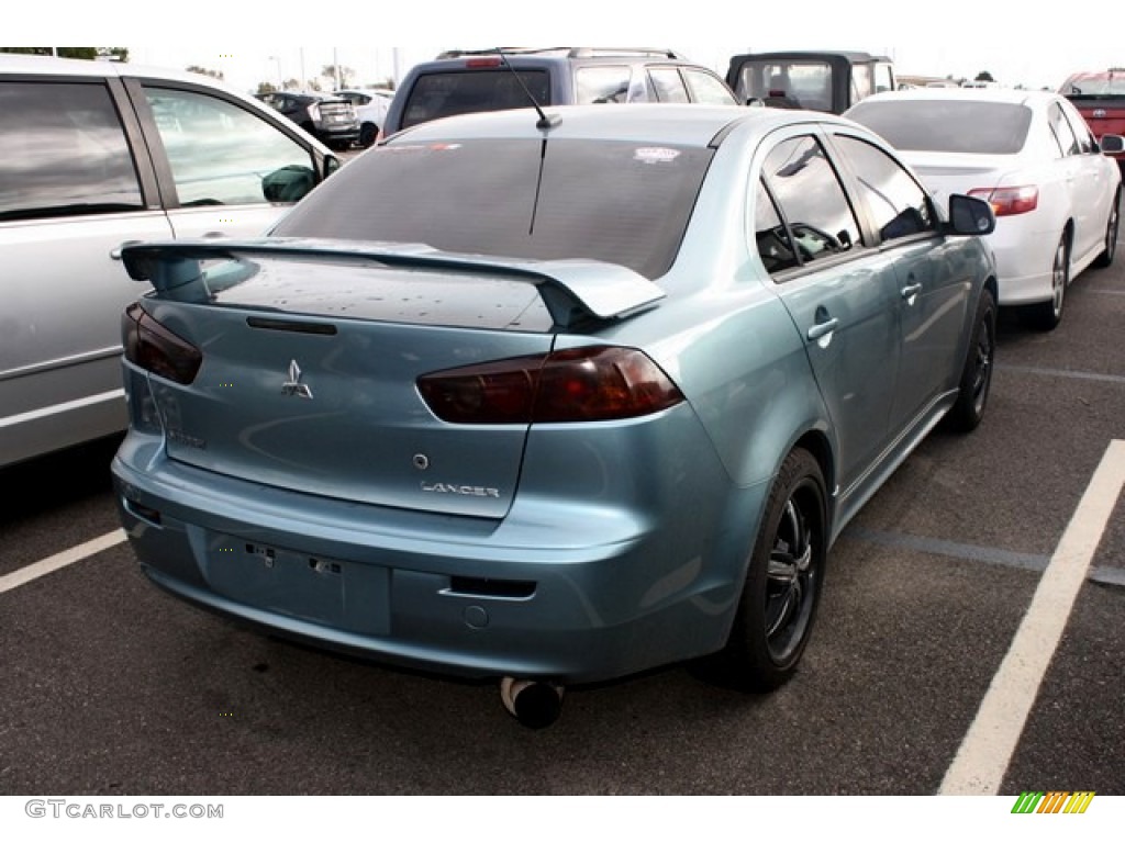 2008 Lancer GTS - Aqua Metallic / Black photo #2