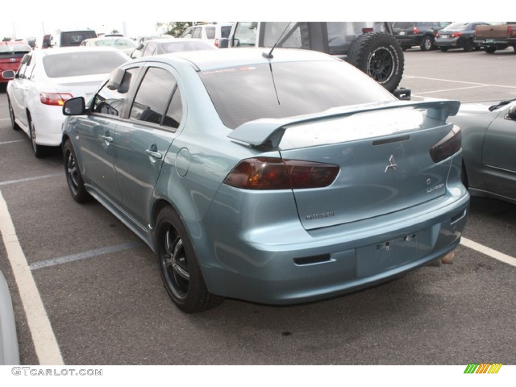 2008 Lancer GTS - Aqua Metallic / Black photo #3