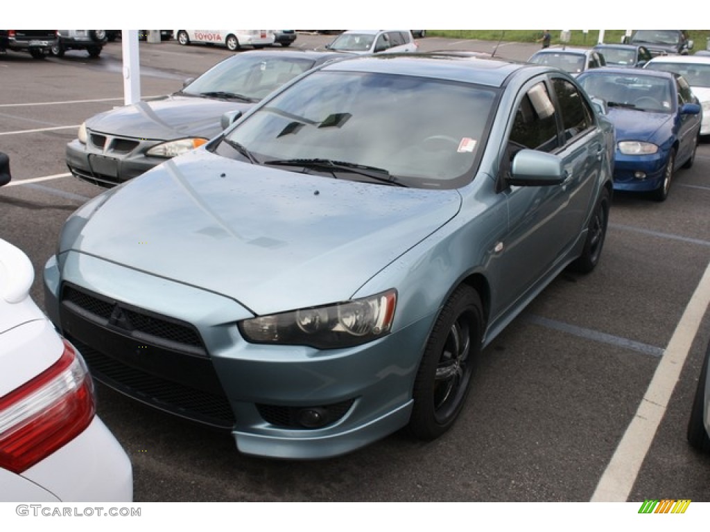 2008 Lancer GTS - Aqua Metallic / Black photo #4