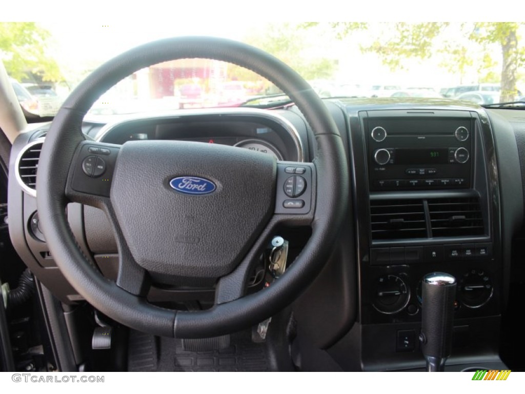 2009 Ford Explorer Sport Trac XLT V8 4x4 Charcoal Black Steering Wheel Photo #85843306