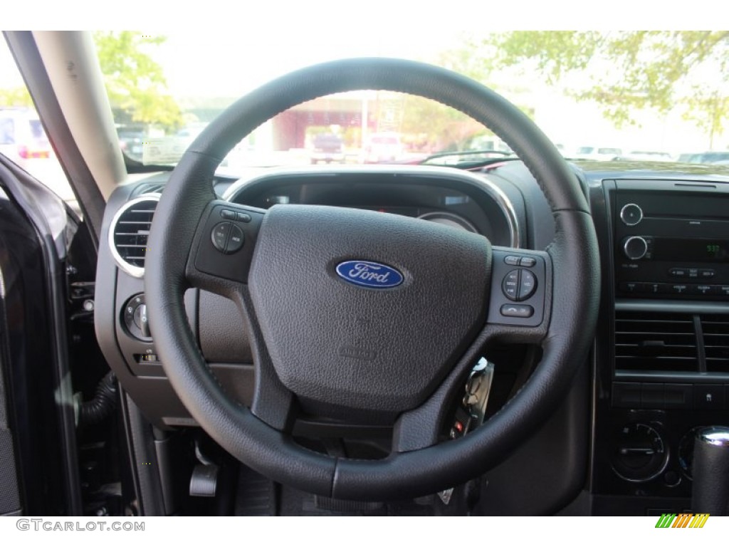 2009 Ford Explorer Sport Trac XLT V8 4x4 Charcoal Black Steering Wheel Photo #85843330