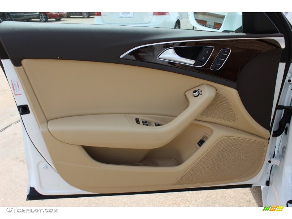 2014 A6 2.0T quattro Sedan - Ibis White / Velvet Beige photo #10