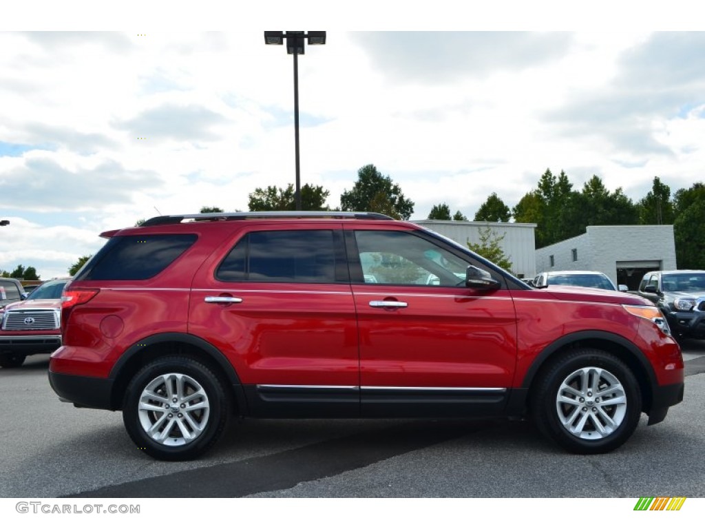 2011 Explorer XLT - Red Candy Metallic / Medium Light Stone photo #2