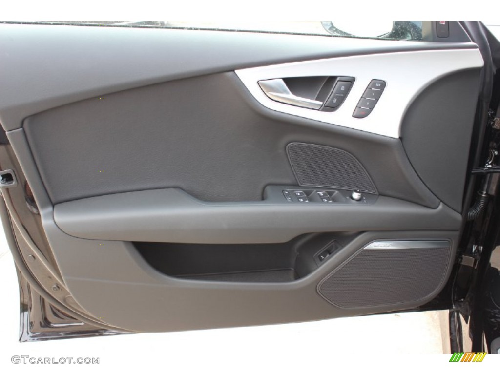 2014 Audi A7 3.0T quattro Prestige Black Door Panel Photo #85845358
