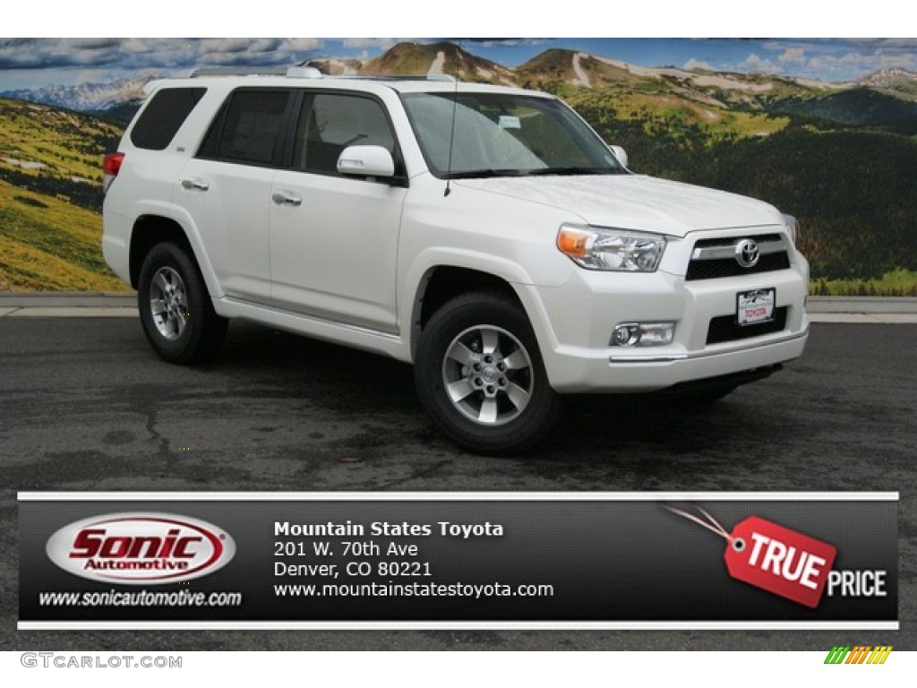 2013 4Runner SR5 4x4 - Blizzard White Pearl / Black Leather photo #1