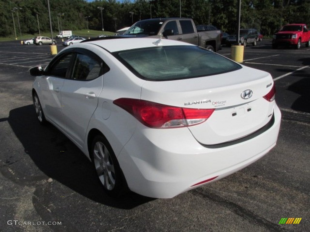 2011 Elantra Limited - Pearl White / Beige photo #7