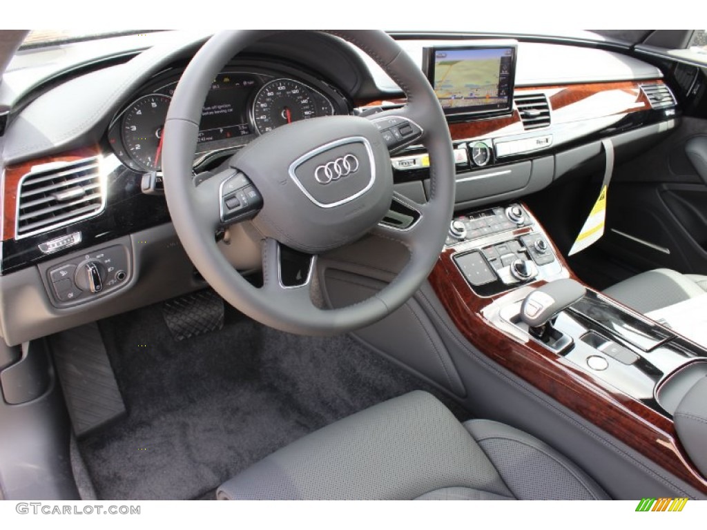 Black Interior 2014 Audi A8 L 3.0T quattro Photo #85846357