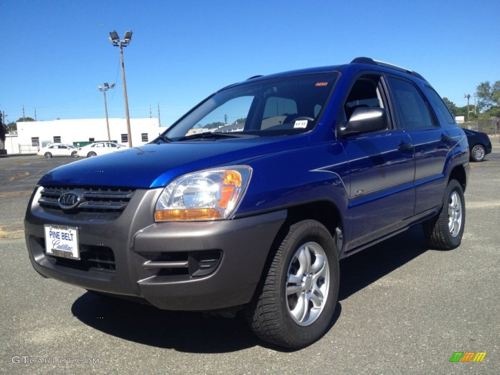 2008 Sportage LX V6 4x4 - Smart Blue Metallic / Black photo #1