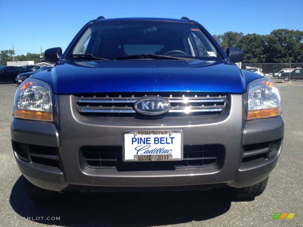 2008 Sportage LX V6 4x4 - Smart Blue Metallic / Black photo #2