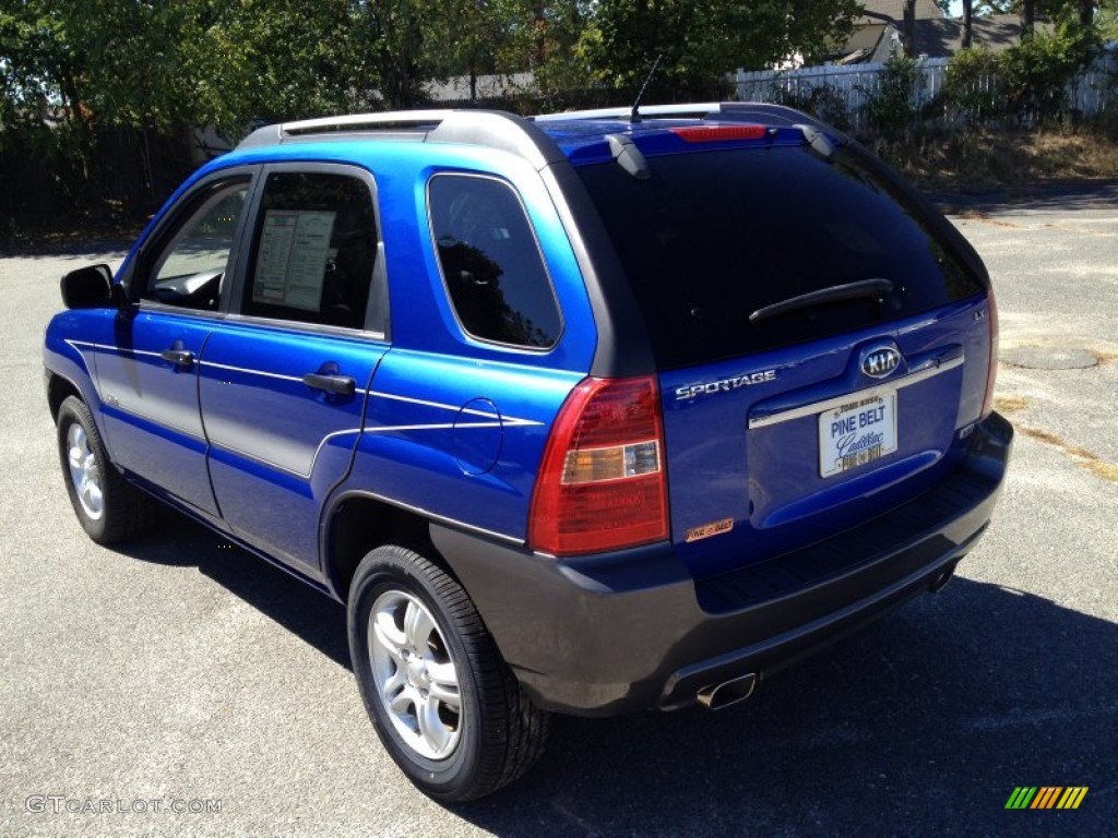 2008 Sportage LX V6 4x4 - Smart Blue Metallic / Black photo #5