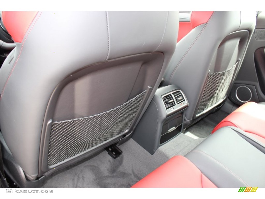 Black/Magma Red Interior 2014 Audi S4 Premium plus 3.0 TFSI quattro Photo #85848274