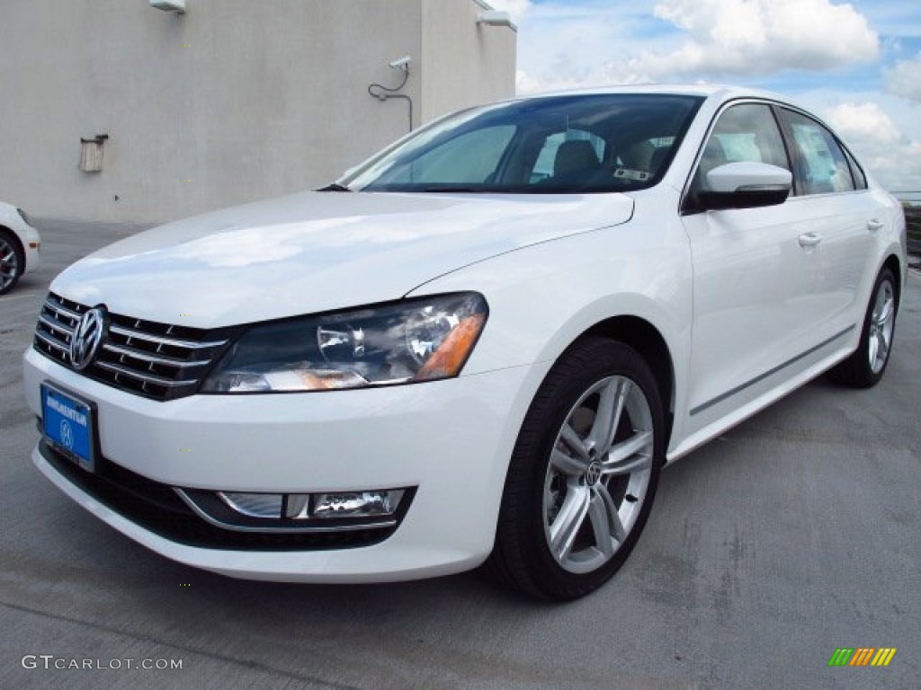 2014 Passat TDI SEL Premium - Candy White / Cornsilk Beige photo #3