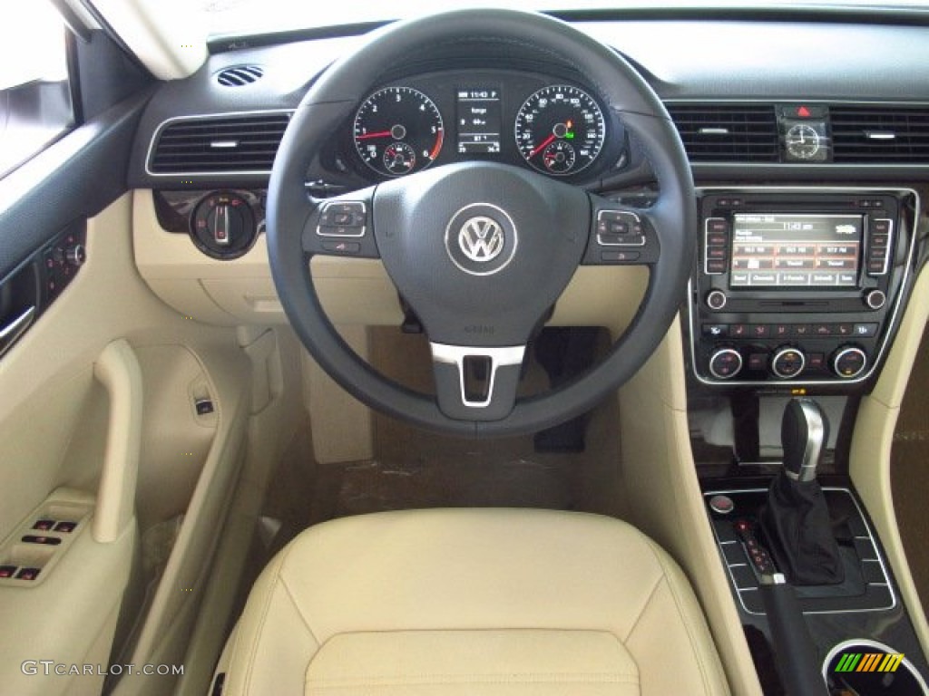 2014 Passat TDI SEL Premium - Candy White / Cornsilk Beige photo #13