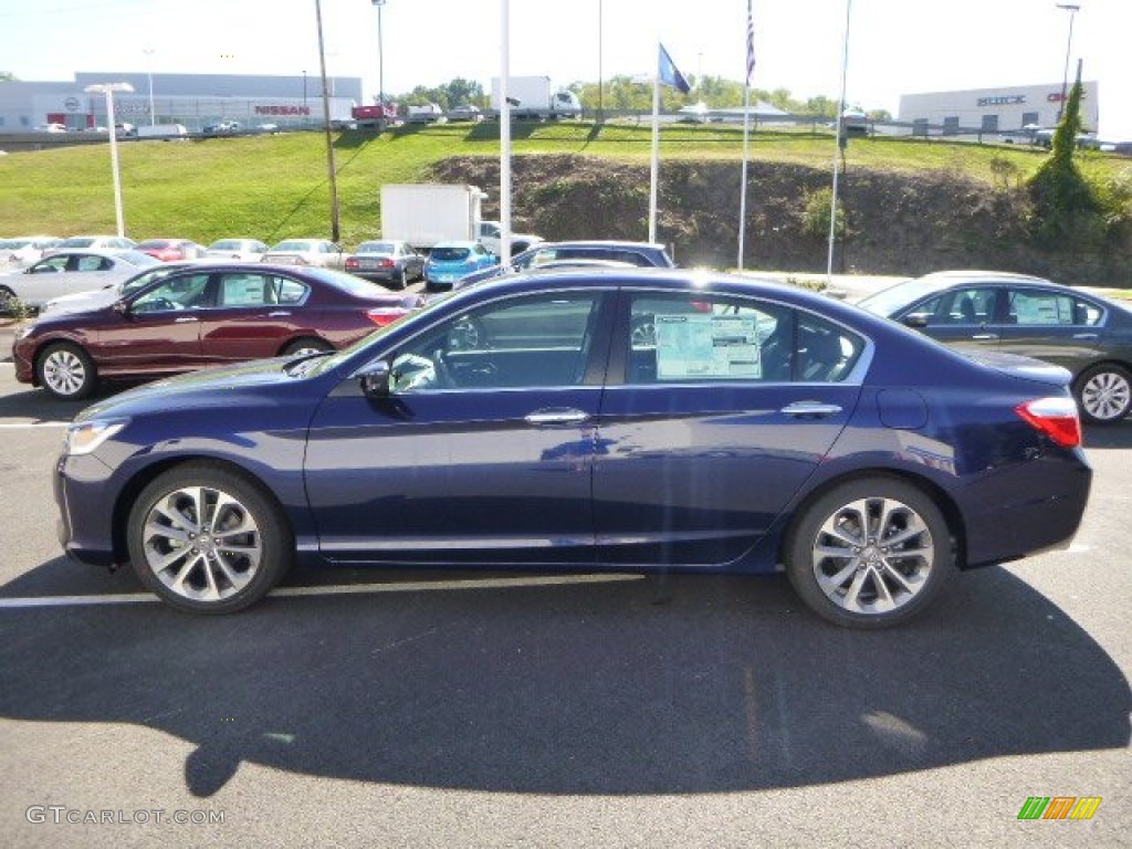 2014 Accord Sport Sedan - Obsidian Blue Pearl / Black photo #6