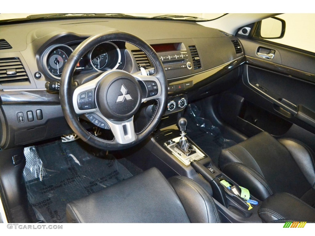 Black Full Leather Interior 2010 Mitsubishi Lancer Evolution MR Touring Photo #85850548