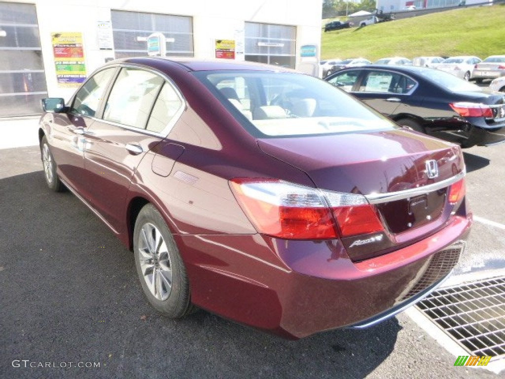 2014 Accord LX Sedan - Basque Red Pearl II / Ivory photo #5