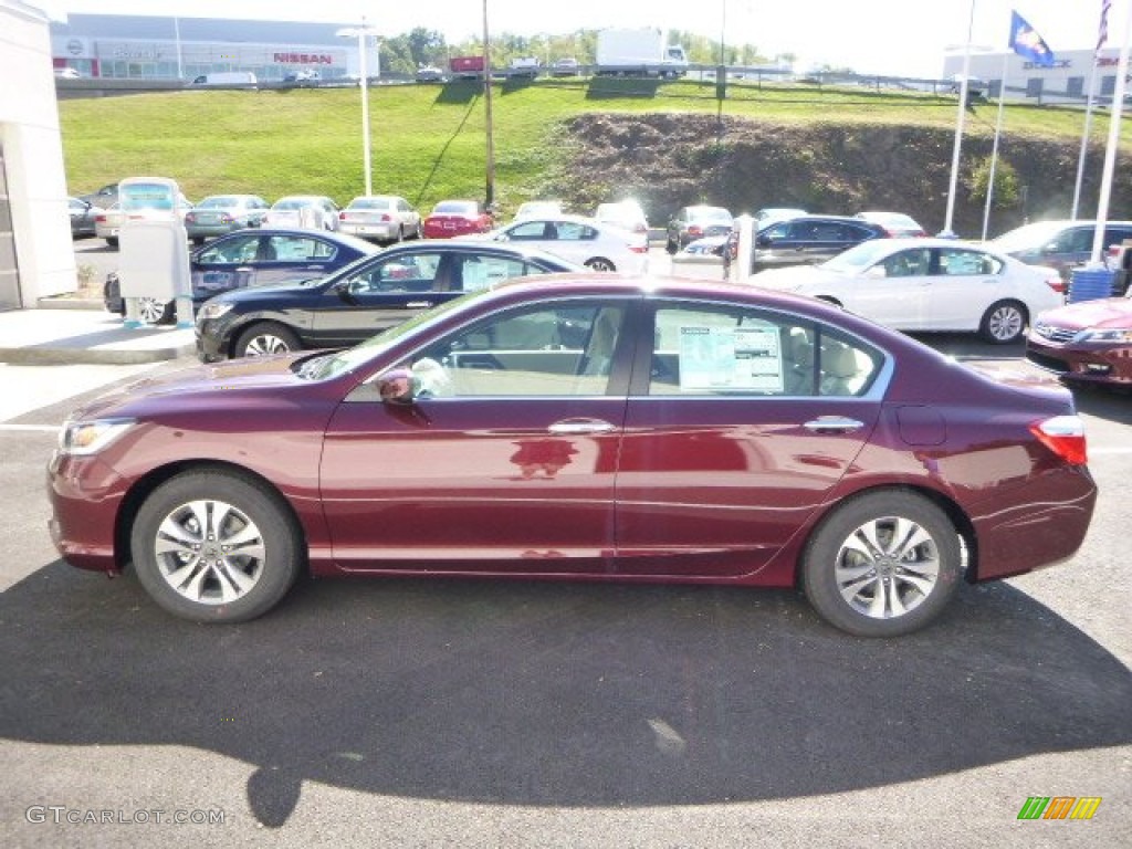 2014 Accord LX Sedan - Basque Red Pearl II / Ivory photo #6