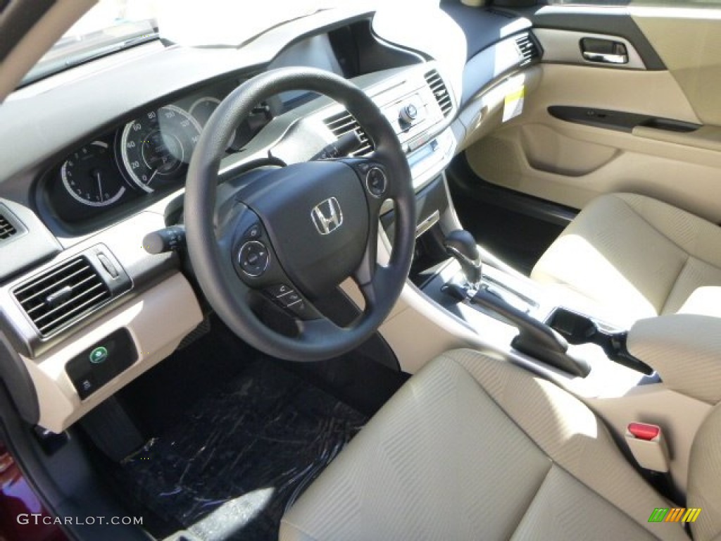 2014 Accord LX Sedan - Basque Red Pearl II / Ivory photo #15